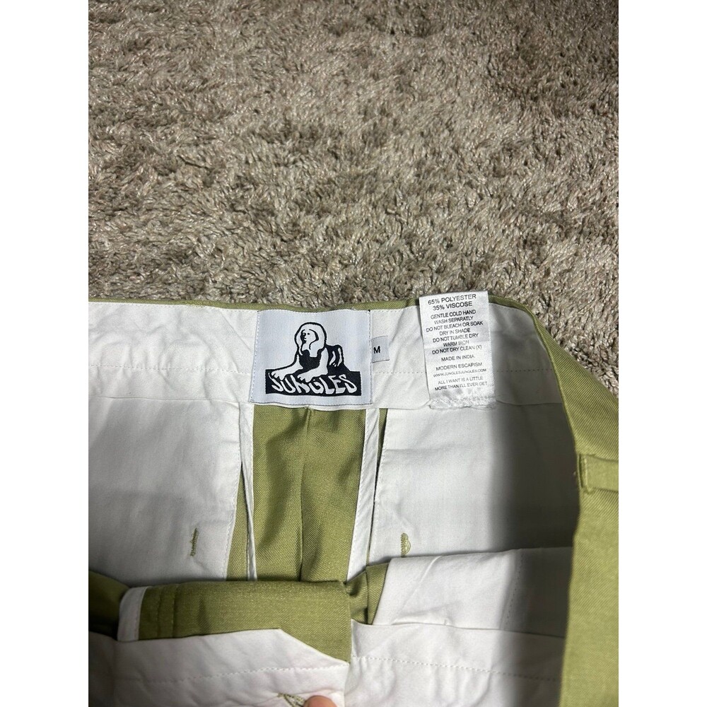Jungles jungles trouser pleated pants green size medium - Picture 3 of 11